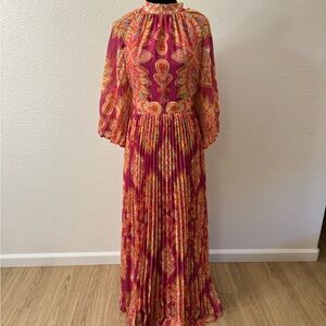 Flying Tomato Vibrant Pink and Orange Maxi Dress